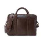 brown briefcase leather​