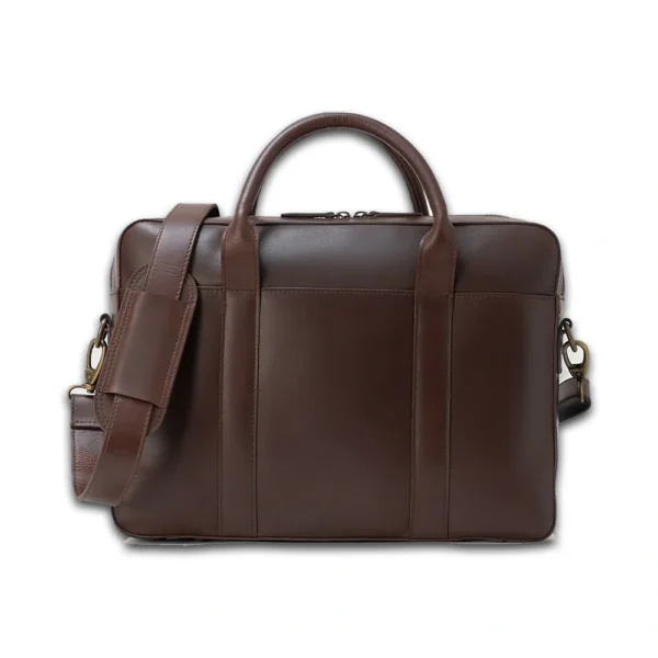 brown briefcase leather​