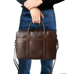 mens brown leather briefcase​