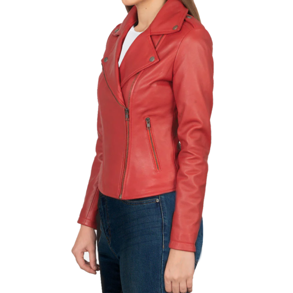 red leather jacket