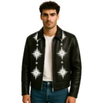 mens-leather-jacket-with-white-stars