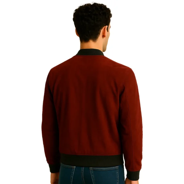 mens-red-suede-bomber-jacket