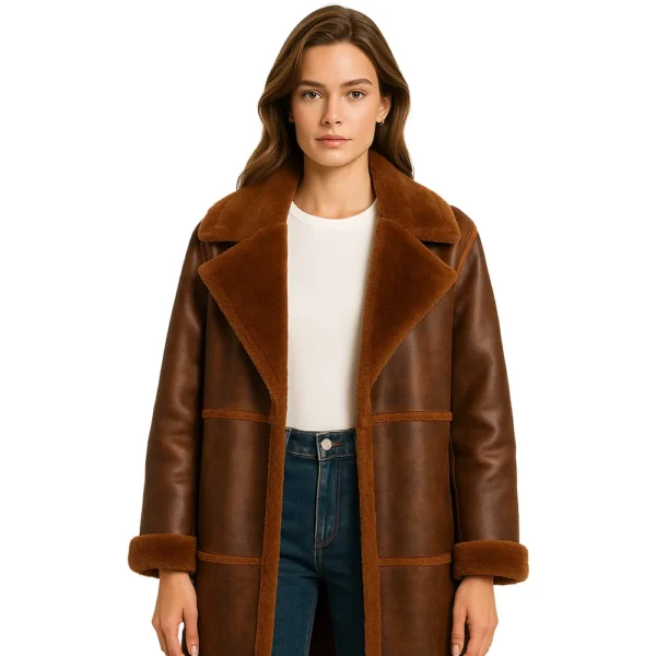 womens-brown-faux-fur-coat