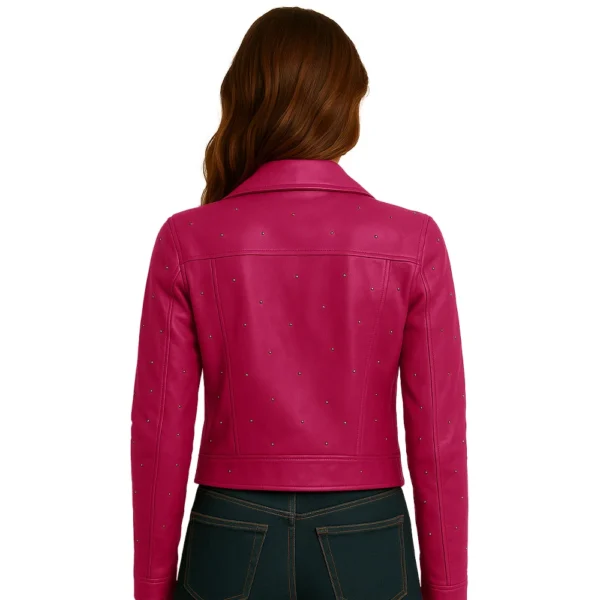 womens-pink-leather-jacket