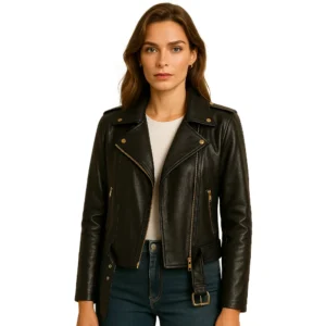 womens-belted-black-leather-jacket
