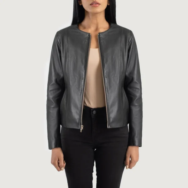 black-collarless-jacket