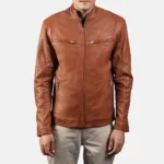 classic-ionic-brown-leather-biker-jacket brown leather biker jacket