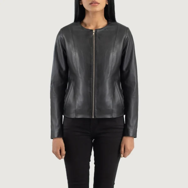 elixir-black-collarless-leather-jacket elixir-black-collarless-leather-jacket