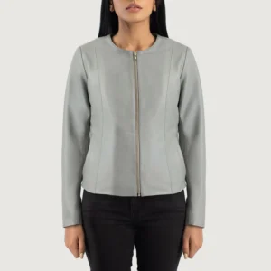 elixir-grey-collarless-leather-jacket