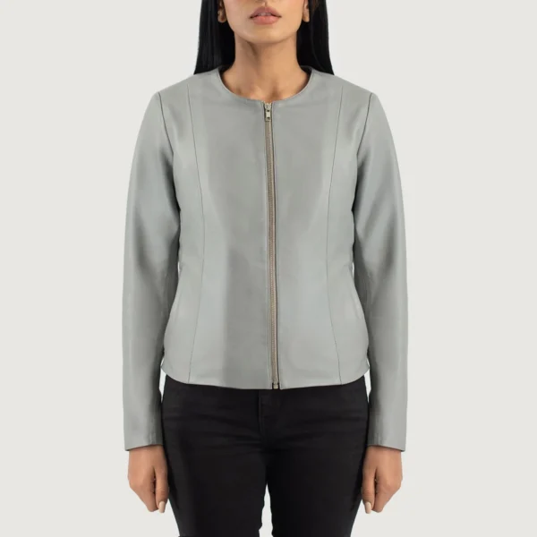 elixir-grey-collarless-leather-jacket
