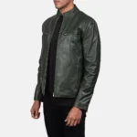 green-leather-biker-jacket classic-ionic-green-leather-biker-jacket