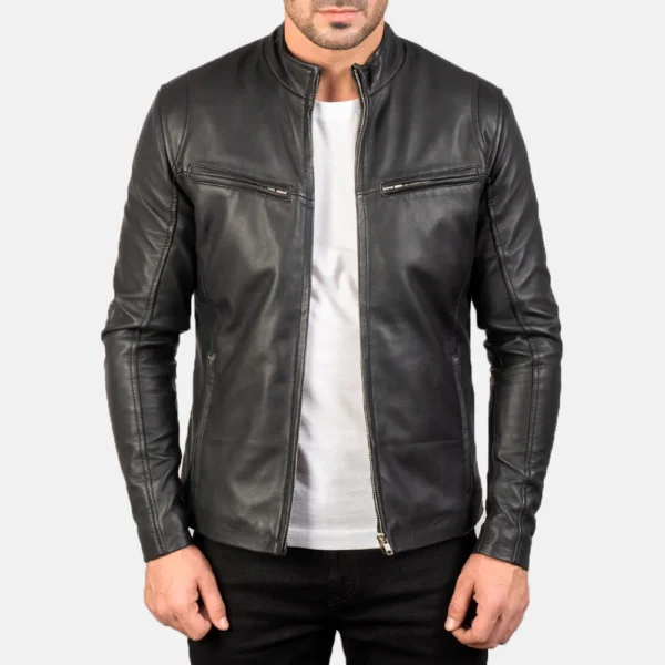 Black Colour Leather Jacket
