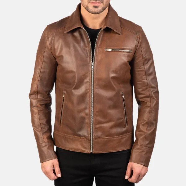 lavendard-biker-brown-jacket
